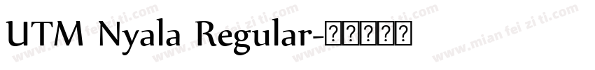 UTM Nyala Regular字体转换